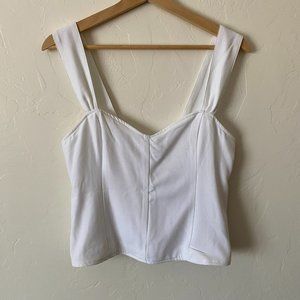 Abercrombie Wide Strap V-Neck Cami White NWT Size Medium